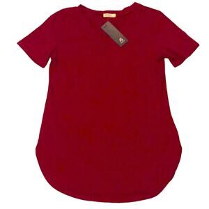 Anself Maroon V-Neck T-Shirt Size Large